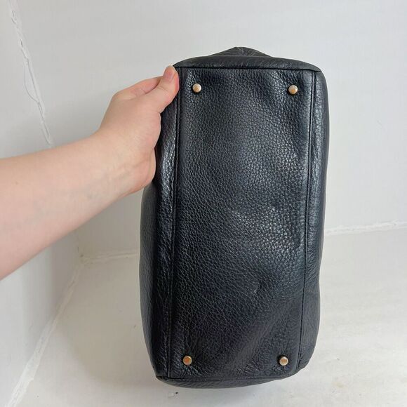 Kate Spade Watson Lane Black Pebbled Leather Tote Bag Zippered Purse - Picture 6 of 14